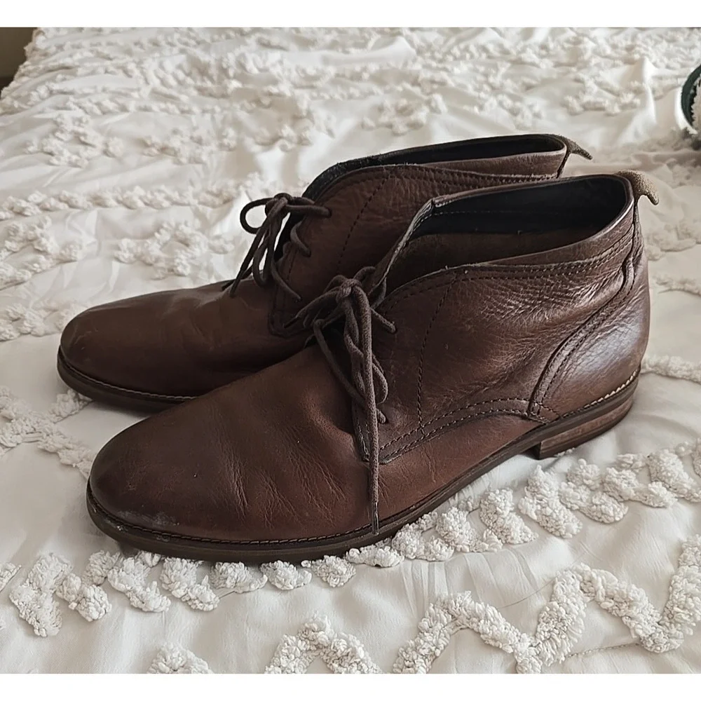 Cole Haan C11847 Brown Leather Lace Up Casual‎ Ankle Chukka Boots Men's Size 12M